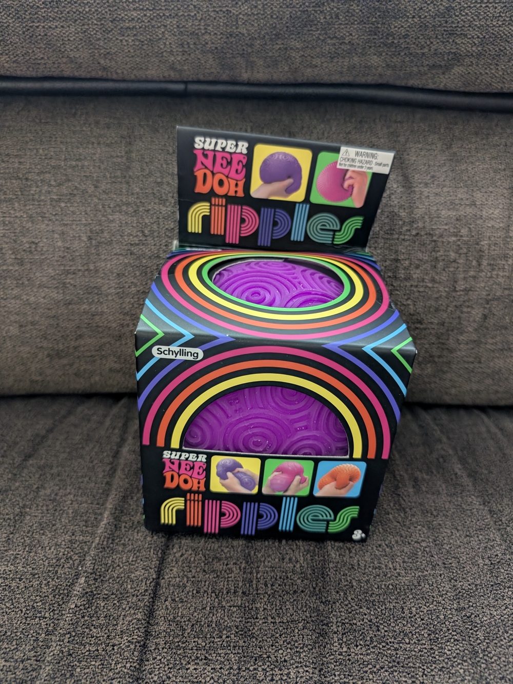 Super NeeDoh Ripples Purple Stress Toy